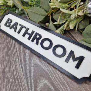 Bathroom sign, Bedroom plaque, Kids Room, Personalised,home decor, wall hanging, wall art, rustic, antique, rustic, black, white, modern